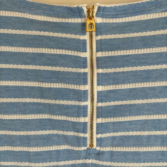 STS Sail to Sable Stripe Tunic Shift Dress Short Sleeve Blue White Women Sz Sm - Picture 9 of 10